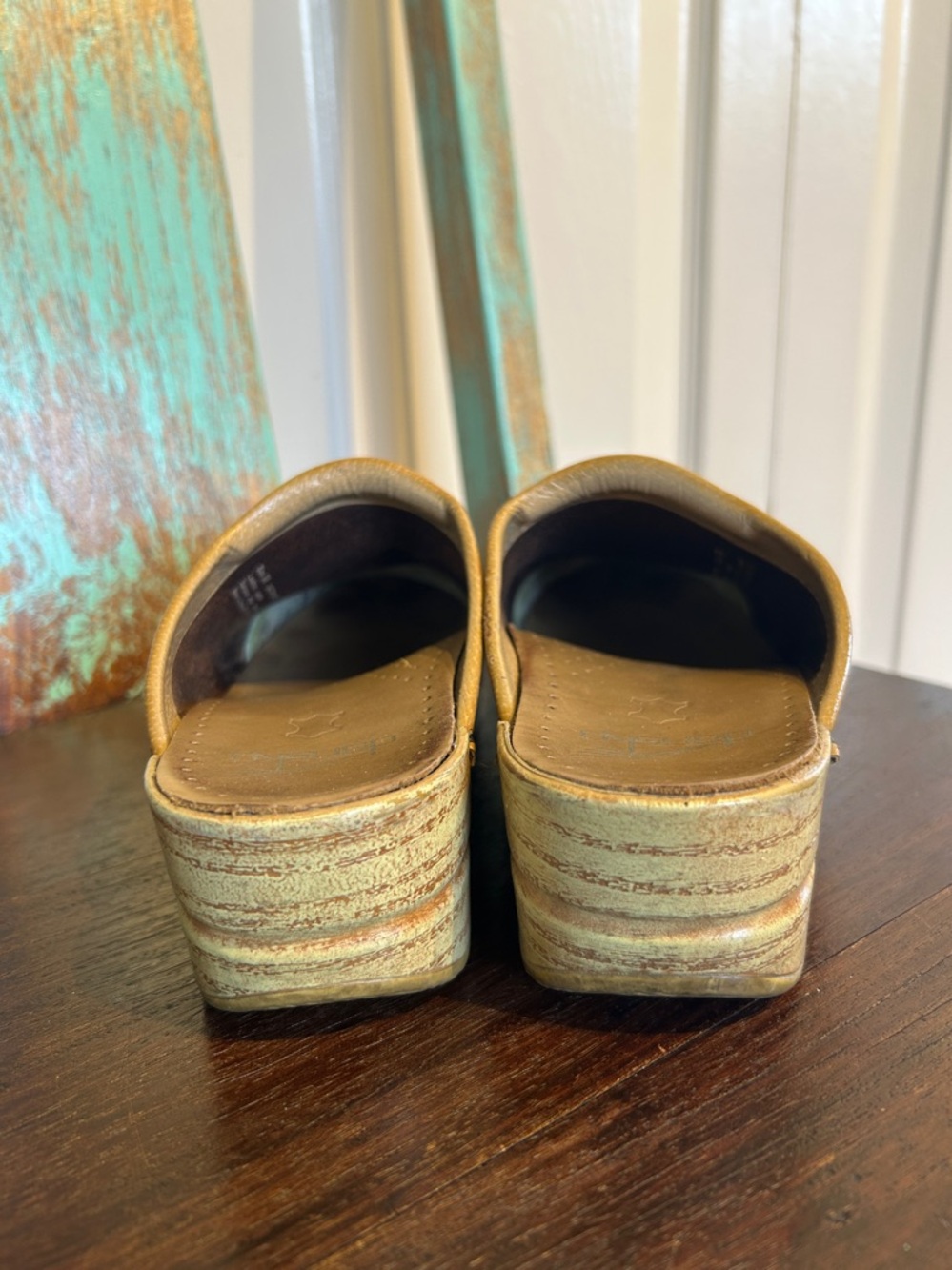Dansko Sonja Brown Oiled Leather Open Clogs - Picture 8 of 8